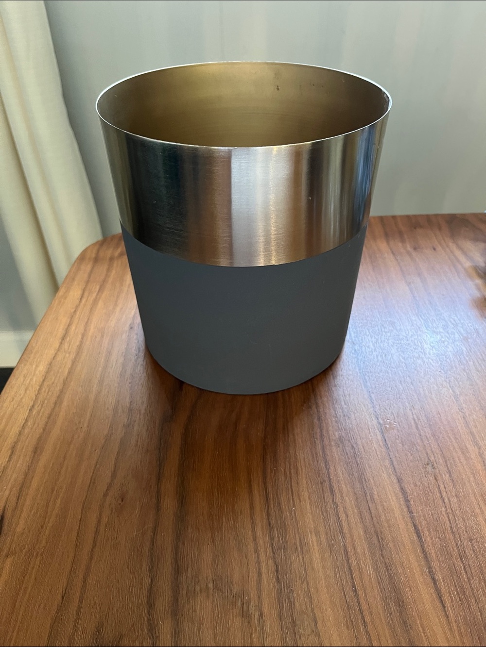 Gray and Gold Planter